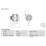 Generaator BOSCH 0 986 082 320