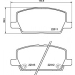 Piduriklotsi komplekt, ketaspidur BREMBO P 07 012
