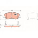 Piduriklotsi komplekt, ketaspidur TRW GDB3212