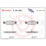 Piduriklotsi komplekt, ketaspidur BREMBO P 24 044