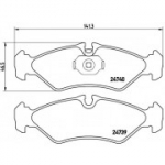 Piduriklotsi komplekt, ketaspidur BREMBO P 50 081