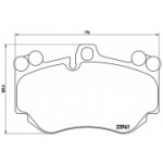 Piduriklotsi komplekt, ketaspidur BREMBO P 65 016
