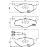 Piduriklotsi komplekt, ketaspidur BREMBO P 85 063
