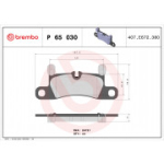 Piduriklotsi komplekt, ketaspidur BREMBO P 65 030