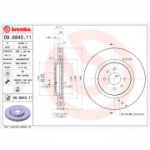 Piduriketas BREMBO 09.6843.11