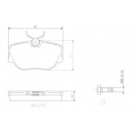 Piduriklotsi komplekt, ketaspidur BREMBO P 71 004