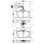 Piduriklotsi komplekt, ketaspidur COMLINE CBP11151