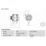 Generaator BOSCH 0 986 046 240