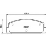 Piduriklotsi komplekt, ketaspidur HELLA 8DB 355 016-761