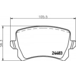 Piduriklotsi komplekt, ketaspidur HELLA 8DB 355 025-331