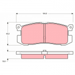 Piduriklotsi komplekt, ketaspidur TRW GDB1025
