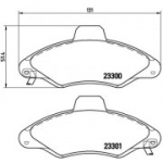 Piduriklotsi komplekt, ketaspidur BREMBO P 24 045