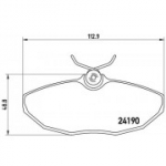 Piduriklotsi komplekt, ketaspidur BREMBO P 36 015
