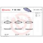 Piduriklotsi komplekt, ketaspidur BREMBO P 83 053