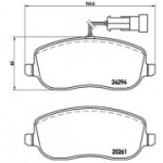 Piduriklotsi komplekt, ketaspidur BREMBO P 23 100