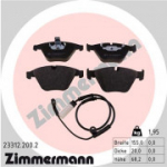 Piduriklotsi komplekt, ketaspidur ZIMMERMANN 23312.200.2
