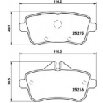 Piduriklotsi komplekt, ketaspidur BREMBO P 50 101