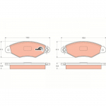 Piduriklotsi komplekt, ketaspidur TRW GDB1321
