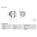 Generaator BOSCH 0 986 042 840