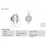 Generaator BOSCH 0 986 046 270