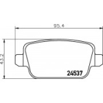 Piduriklotsi komplekt, ketaspidur HELLA 8DB 355 025-371