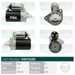 Starter HOFFER H5015289