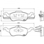 Piduriklotsi komplekt, ketaspidur BREMBO P 24 046