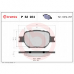 Piduriklotsi komplekt, ketaspidur BREMBO P 83 054