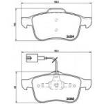 Piduriklotsi komplekt, ketaspidur BREMBO P 23 103