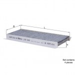 Filter, salongi&otilde;hk KNECHT LAK 848/S