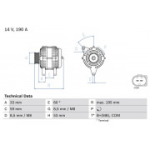 Generaator BOSCH 0 986 082 140