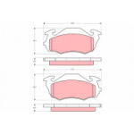 Piduriklotsi komplekt, ketaspidur TRW GDB3136