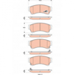 Piduriklotsi komplekt, ketaspidur TRW GDB3501
