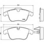 Piduriklotsi komplekt, ketaspidur BREMBO P 36 022