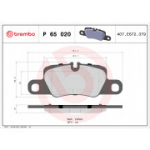Piduriklotsi komplekt, ketaspidur BREMBO P 65 020