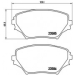 Piduriklotsi komplekt, ketaspidur BREMBO P 83 055