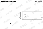 V&auml;ntv&otilde;lli laager GLYCO H1026/4 0.50mm