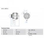 Generaator BOSCH 0 986 048 791