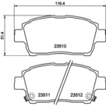 Piduriklotsi komplekt, ketaspidur HELLA 8DB 355 017-081