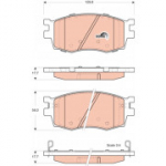 Piduriklotsi komplekt, ketaspidur TRW GDB3420