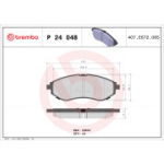Piduriklotsi komplekt, ketaspidur BREMBO P 24 048