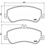 Piduriklotsi komplekt, ketaspidur BREMBO P 50 086
