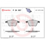 Piduriklotsi komplekt, ketaspidur BREMBO P 24 057