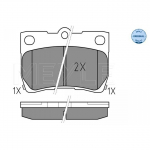 Piduriklotsi komplekt, ketaspidur MEYLE 025 243 2315/W