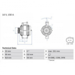 Generaator BOSCH 0 986 046 300