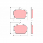 Piduriklotsi komplekt, ketaspidur TRW GDB340