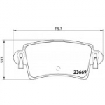 Piduriklotsi komplekt, ketaspidur BREMBO P 59 040