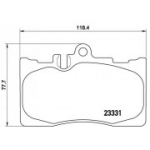Piduriklotsi komplekt, ketaspidur BREMBO P 83 058