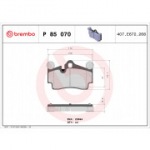 Piduriklotsi komplekt, ketaspidur BREMBO P 85 070