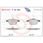 Piduriklotsi komplekt, ketaspidur BREMBO P 24 061